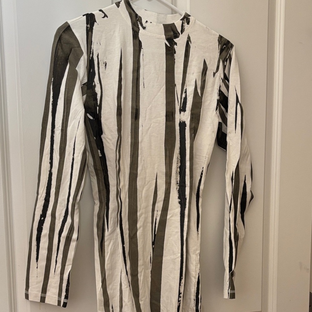 Dion Lee Black and White Long Sleeve Dress